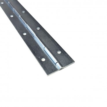 Punched Zinc Plated Steel Piano Hinge - 40mm Wide